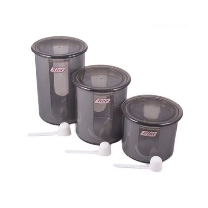 Pack of 3 - Bita Jars Set - Grey - Kitchen Tools - Best Price in Pakistan - HitShop.pk